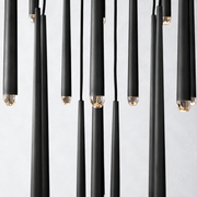 Aurelia Shower Round Tapered Tubular Chandelier 48