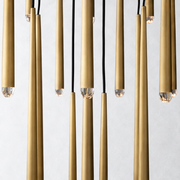 Aurelia Shower Round Tapered Tubular Chandelier 48