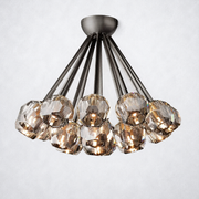 Meridian Crystal Clear Glass Flushmount 24