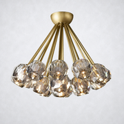 Meridian Crystal Clear Glass Flushmount 24
