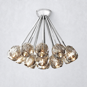 Meridian Crystal Clear Glass Flushmount 24