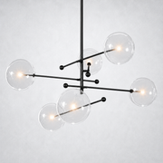 Quintara Glass Globe Pendant Chandelier 55''