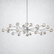 Meridian Clear Crystal Oval Chandelier 72