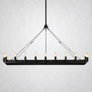 Halo Vintage Candelabra Rectangular Chandelier