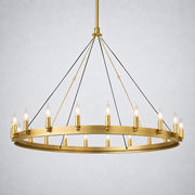 Halo Vintage Candelabra Round Chandelier