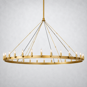 Halo Vintage Candelabra Round Chandelier