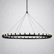 Halo Vintage Candelabra Round Chandelier