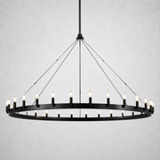 Halo Vintage Candelabra Round Chandelier