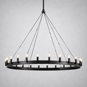 Halo Vintage Candelabra Round Chandelier