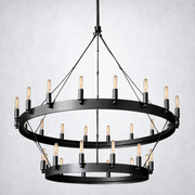 Halo Vintage Filament 2-Tier Chandelier