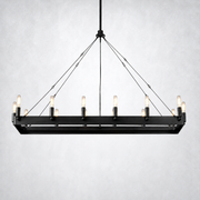 Halo Vintage Filament Rectangular Chandelier