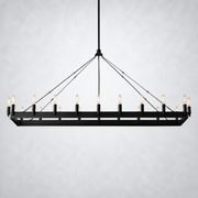 Halo Vintage Filament Rectangular Chandelier