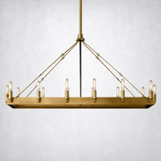 Halo Vintage Filament Rectangular Chandelier