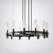 Summit Modern Fashion Glass Round Chandelier Light 36‘’