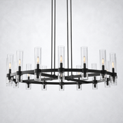 Summit Modern Fashion Glass Round Chandelier Light 48‘’