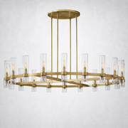 Summit Modern Fashion Glass Round Chandelier Light 60‘’