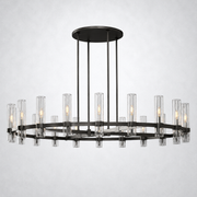 Summit Modern Fashion Glass Round Chandelier Light 60‘’