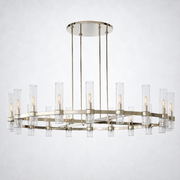 Summit Modern Fashion Glass Round Chandelier Light 60‘’