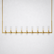 Summit Modern Fashion Glass Linear Chandelier 71''