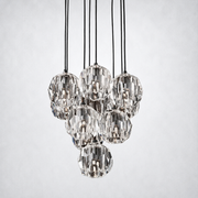 Meridian Clear Crystal Cluster Chandelier 14