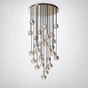 Meridian Clear Crystal Cluster Chandelier 30
