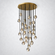 Meridian Clear Crystal Cluster Chandelier 30