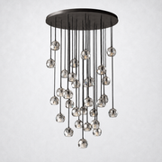 Meridian Clear Crystal Cluster Chandelier 40