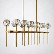 Meridian Cristal Double Linear Chandelier 60