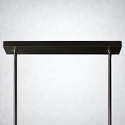 Meridian Cristal Double Linear Smoke Chandelier 60