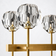 Meridian Cristal Double Linear Smoke Chandelier 60
