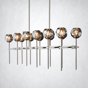 Meridian Cristal Double Linear Smoke Chandelier 60