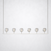 Meridian Cristal Linear Chandelier Clear 60