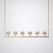 Meridian Cristal Linear Chandelier Clear 60