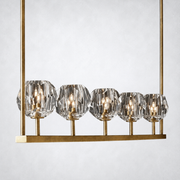 Meridian Cristal Linear Chandelier Clear 48