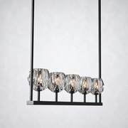 Meridian Cristal Linear Chandelier Clear 48