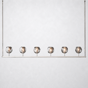 Meridian Cristal Linear Chandelier Smoke 60