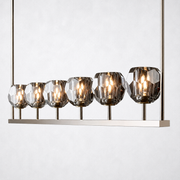 Meridian Cristal Linear Chandelier Smoke 60