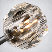 Meridian Cristal Linear Chandelier Smoke 60