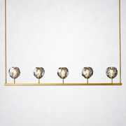 Meridian Cristal Linear Chandelier Smoke 48