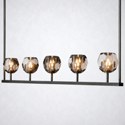Meridian Cristal Linear Chandelier Smoke 48