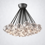 Meridian Crystal Clear Glass Flushmount 24