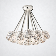 Meridian Crystal Clear Glass Flushmount 24