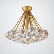 Meridian Crystal Clear Glass Flushmount 24