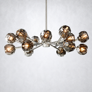 Meridian Smoke Crystal Chandelier 36