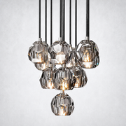 Meridian Smoke Crystal Cluster Chandelier 14