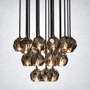 Meridian Smoke Crystal Cluster Chandelier 24