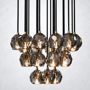 Meridian Smoke Crystal Cluster Chandelier 24
