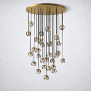 Meridian Smoke Crystal Cluster Chandelier 30