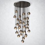 Meridian Smoke Crystal Cluster Chandelier 30
