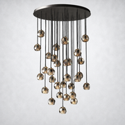 Meridian Smoke Crystal Cluster Chandelier 40